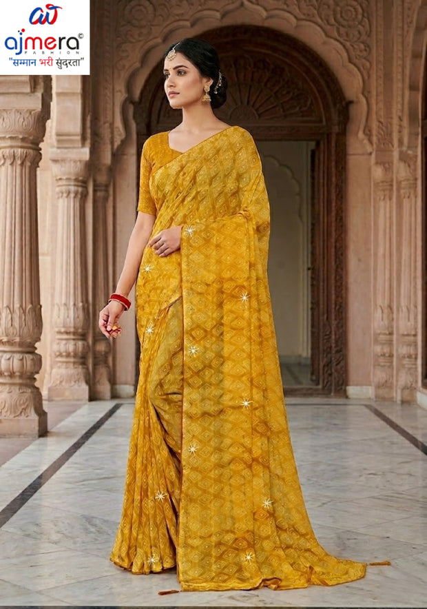 Elegant Printed Saree with Designer Blouse Piece for Festive Wear | SSR-AGARTALA
