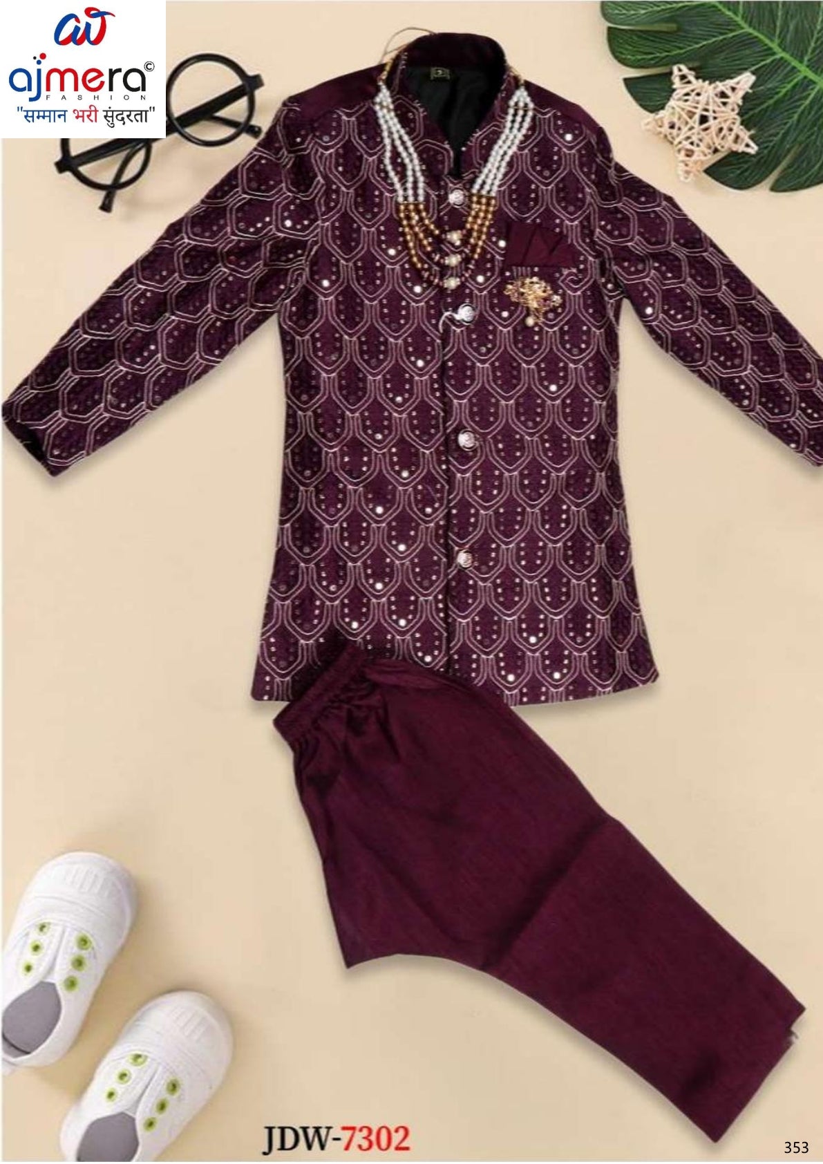 Kids Indo Western Dress Wholesale | JDW-7302