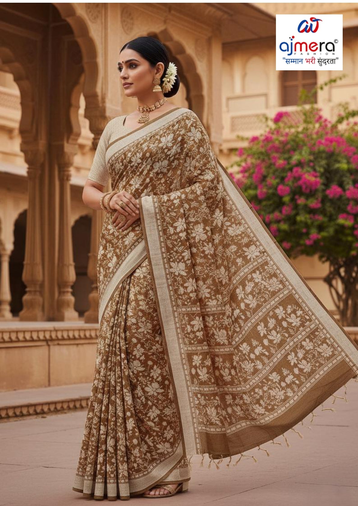 Exclusive Printed Saree with Blouse Piece for Elegant Ethnic Look  | CAS-VEERA