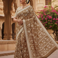 Exclusive Printed Saree with Blouse Piece for Elegant Ethnic Look  | CAS-VEERA