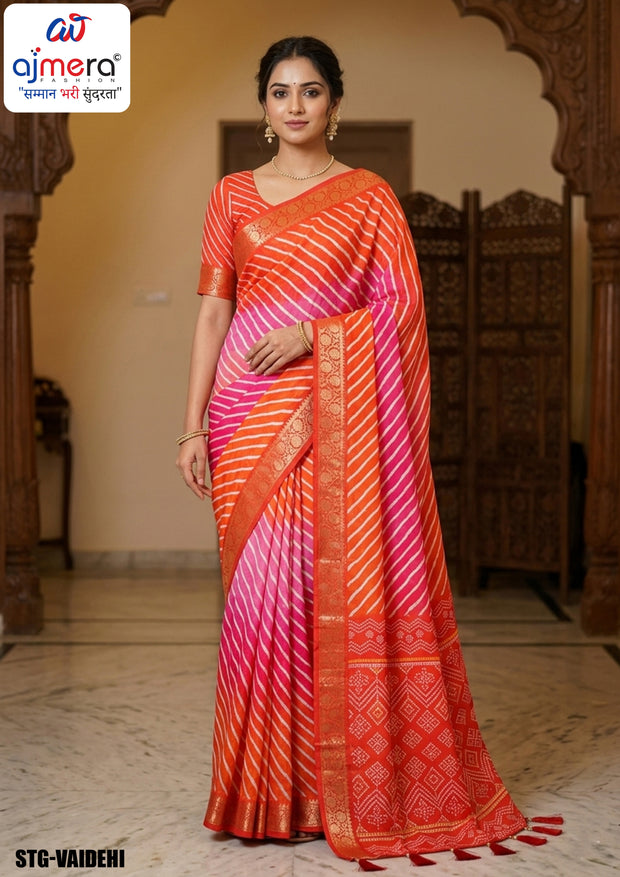 Silk Digital Printed Saree with Blouse Piece for Premium Ethnic and Traditional Wear | STG-VAIDEHI