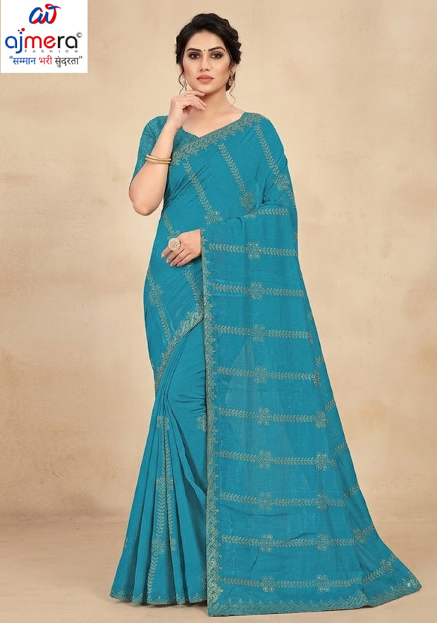 Fandy Fancy Lycra Matching Saree with Blouse Piece for Premium Ethnic and Traditional Wear | RAL-ISHIKA