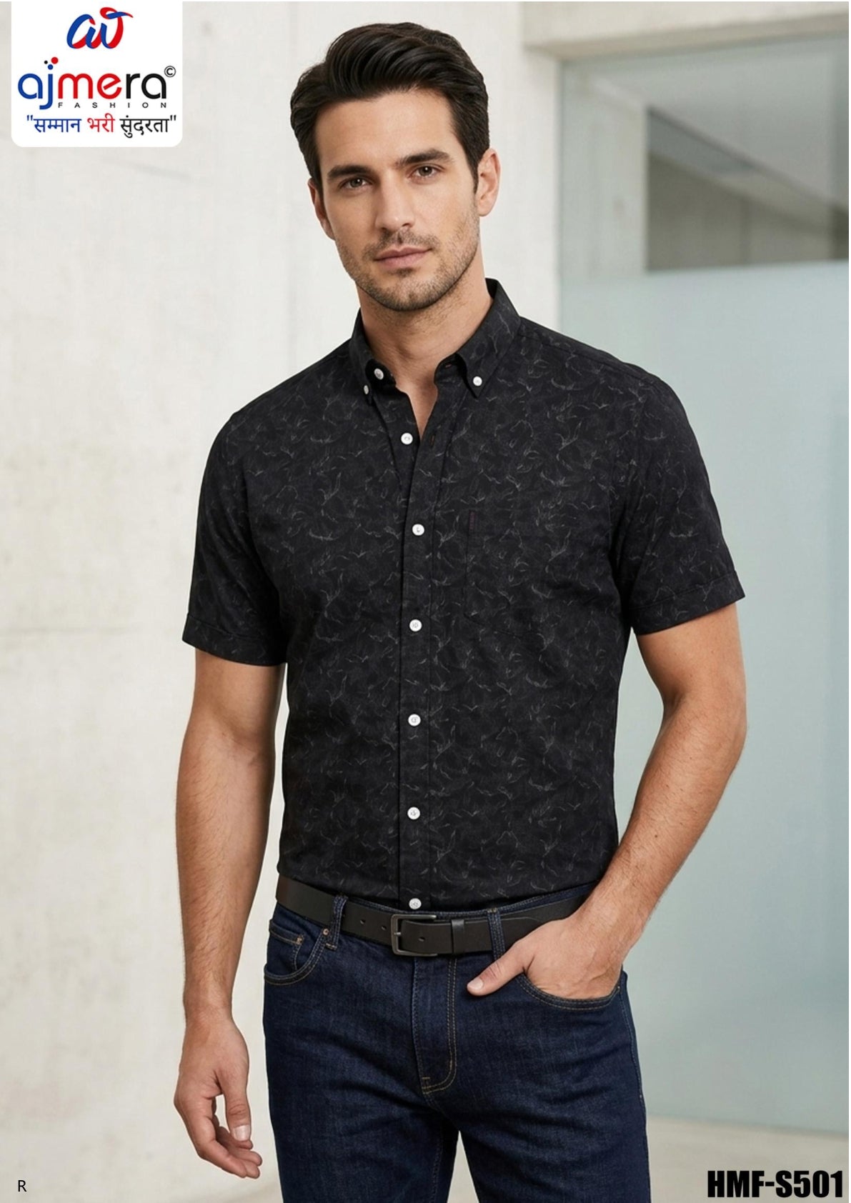 Mens Half Shirt Bulk Supplier India | HMF-S501