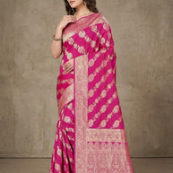 Premium Jacquard Silk Saree with Matching Blouse Piece for Ethnic Celebrations | DBU-CHOLI DAMAN VOL-4