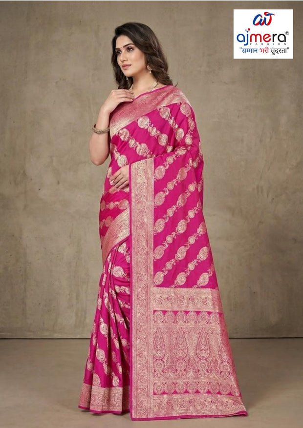 Premium Jacquard Silk Saree with Matching Blouse Piece for Ethnic Celebrations | DBU-CHOLI DAMAN VOL-4