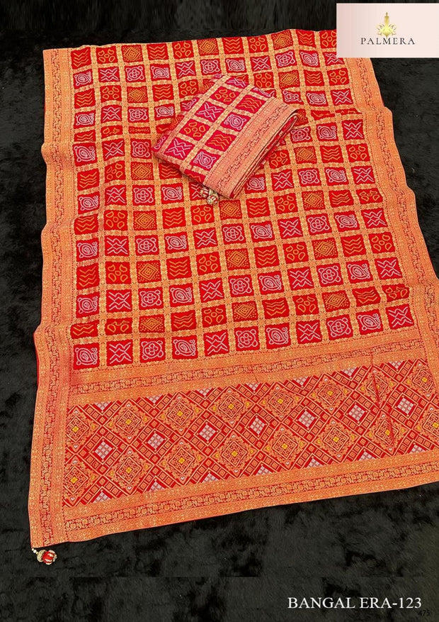 Bangal Era Viscose Saree with Blouse for Premium Ethnic and Designer Wear | ALL-BANGAL ERA-123