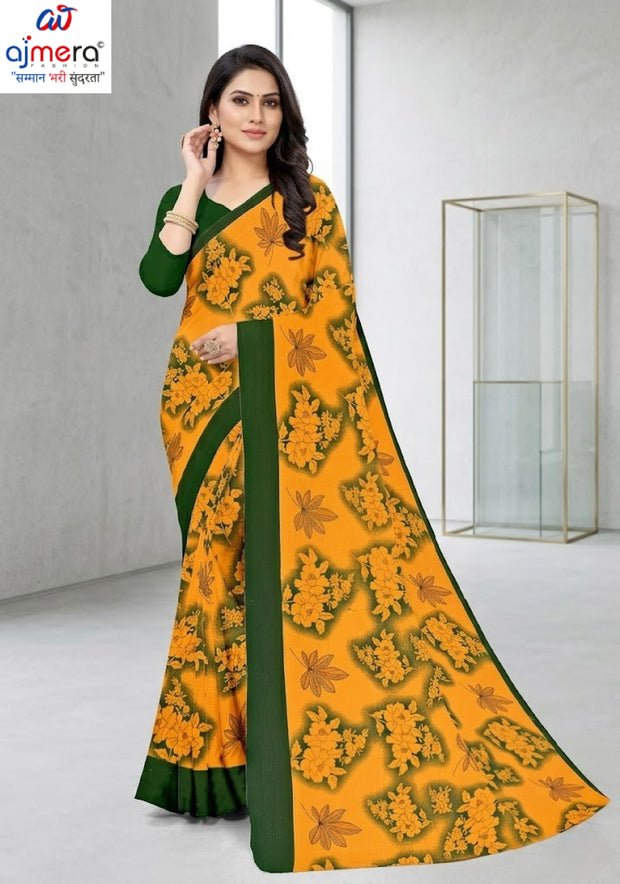 Exclusive Printed Saree with Blouse Piece for Elegant Ethnic Look | CAS-SHUBH LAGAN