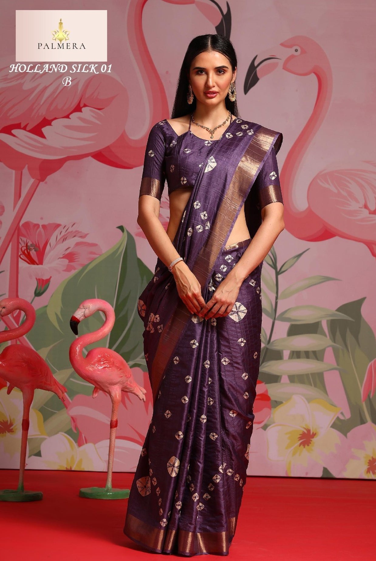 Holland Silk Handloom Silk Saree with Blouse for Premium Ethnic and Traditional Wear | ALL-HOLLAND SILK-01