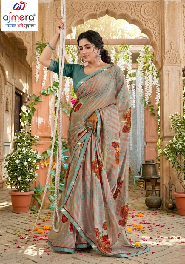 Premium Printed Saree with Matching Blouse Piece for Ethnic Elegance | PRM-JANEMAN