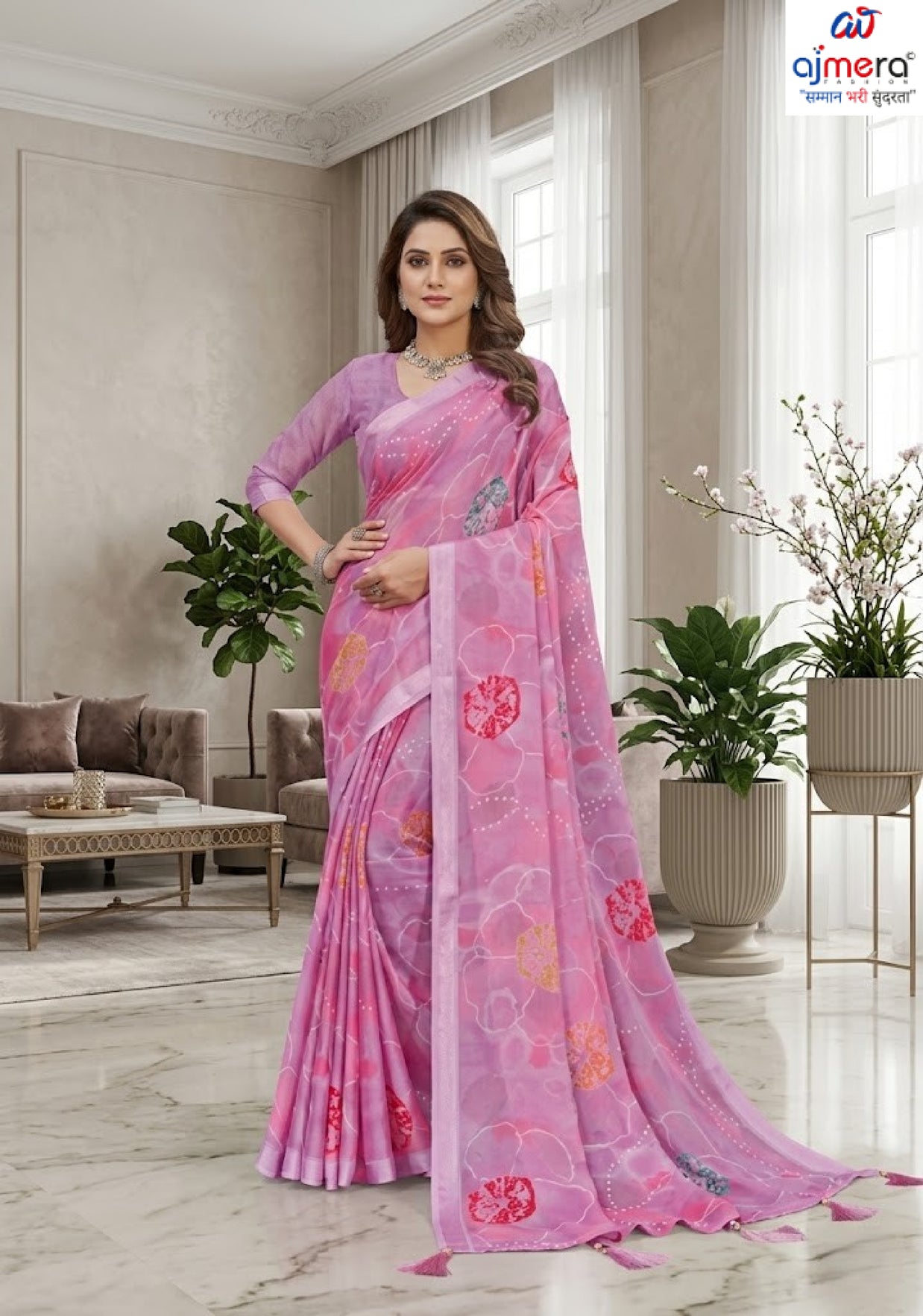 Fashionable Printed Saree with Blouse Piece for Festive Collection  | RDD-GANVITHA VOL-2