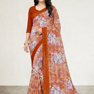 Classic Printed Saree without Blouse for Timeless Traditional Style | CAS-SMART SILK