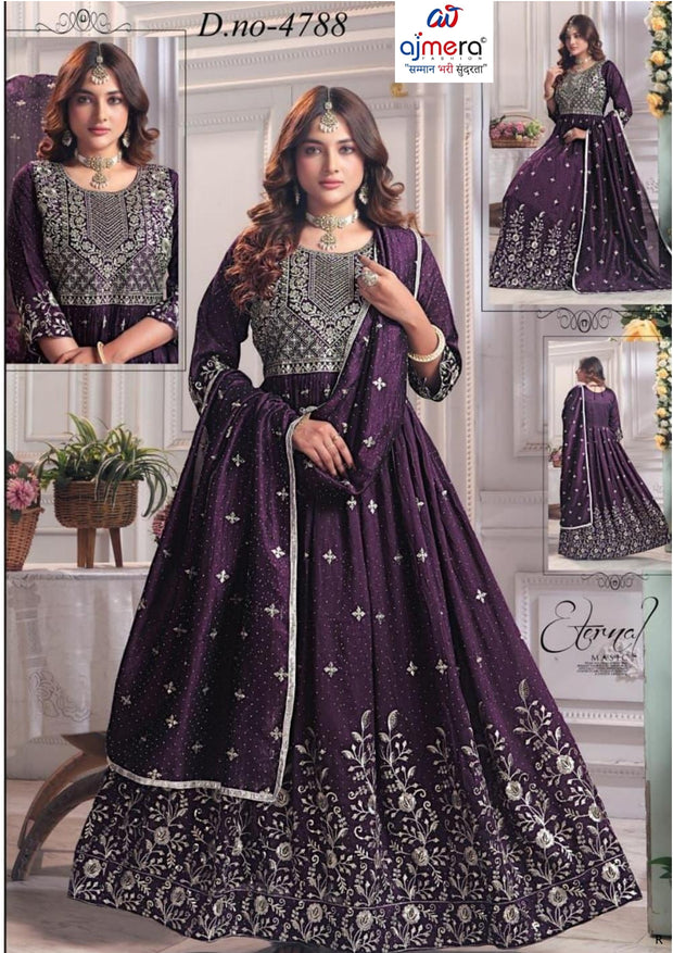 Wholesale Gown Dress Designer Georgette Gown for Women | KTX-4788-XL