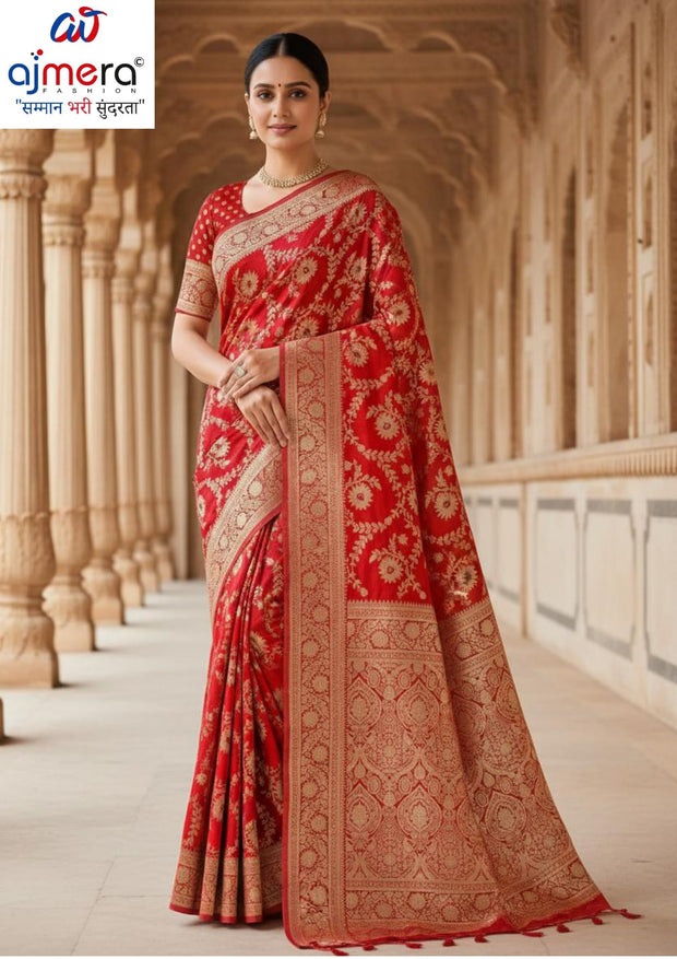 Elegant Jacquard Silk Saree with Designer Blouse Piece for Festive Elegance | MTE-25103