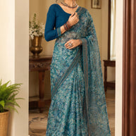 Premium Printed Saree with Matching Blouse Piece for Ethnic Elegance | SGR-NIKITA