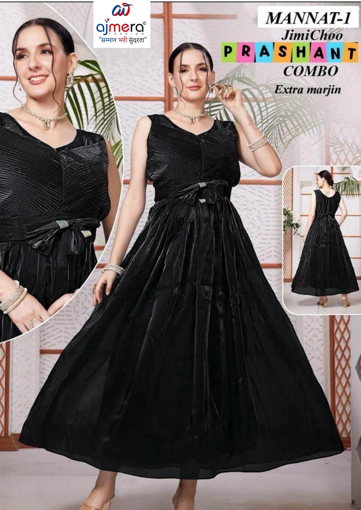 Elegant Designer Jimichu Party Wear Gown for Women | PSN-MANNAT-01