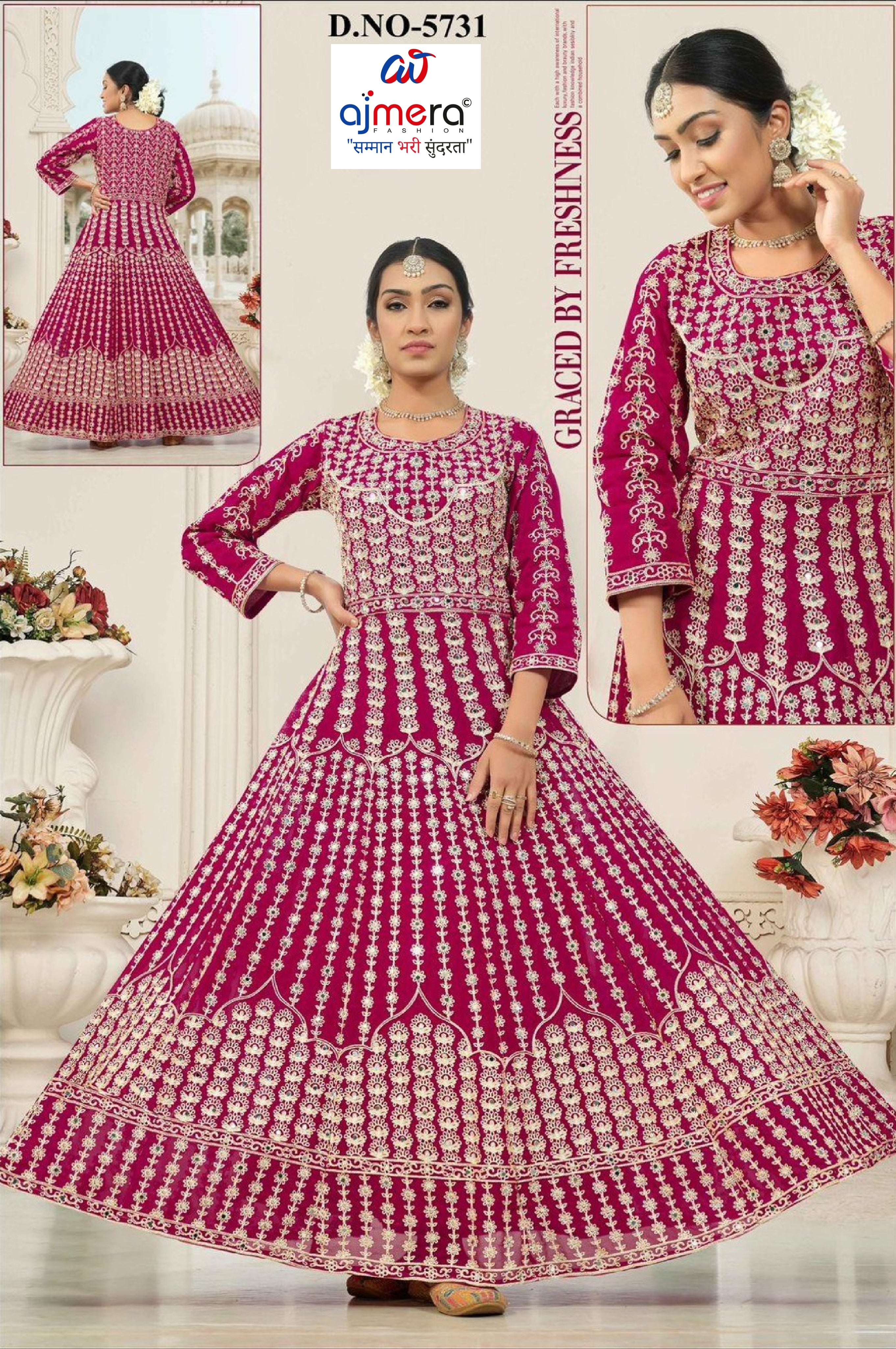 Ladies Gown Manufacturer Georgette Gown for Women | RKA-1029