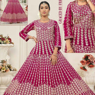 Ladies Gown Manufacturer Georgette Gown for Women | RKA-1029