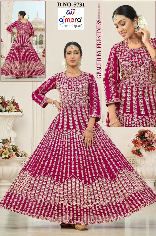 Ladies Gown Manufacturer Georgette Gown for Women | RKA-1029