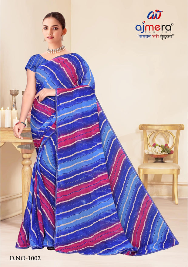 Graceful Printed Saree with Blouse Piece for Modern Ethnic Fashion | SNR-LALITA