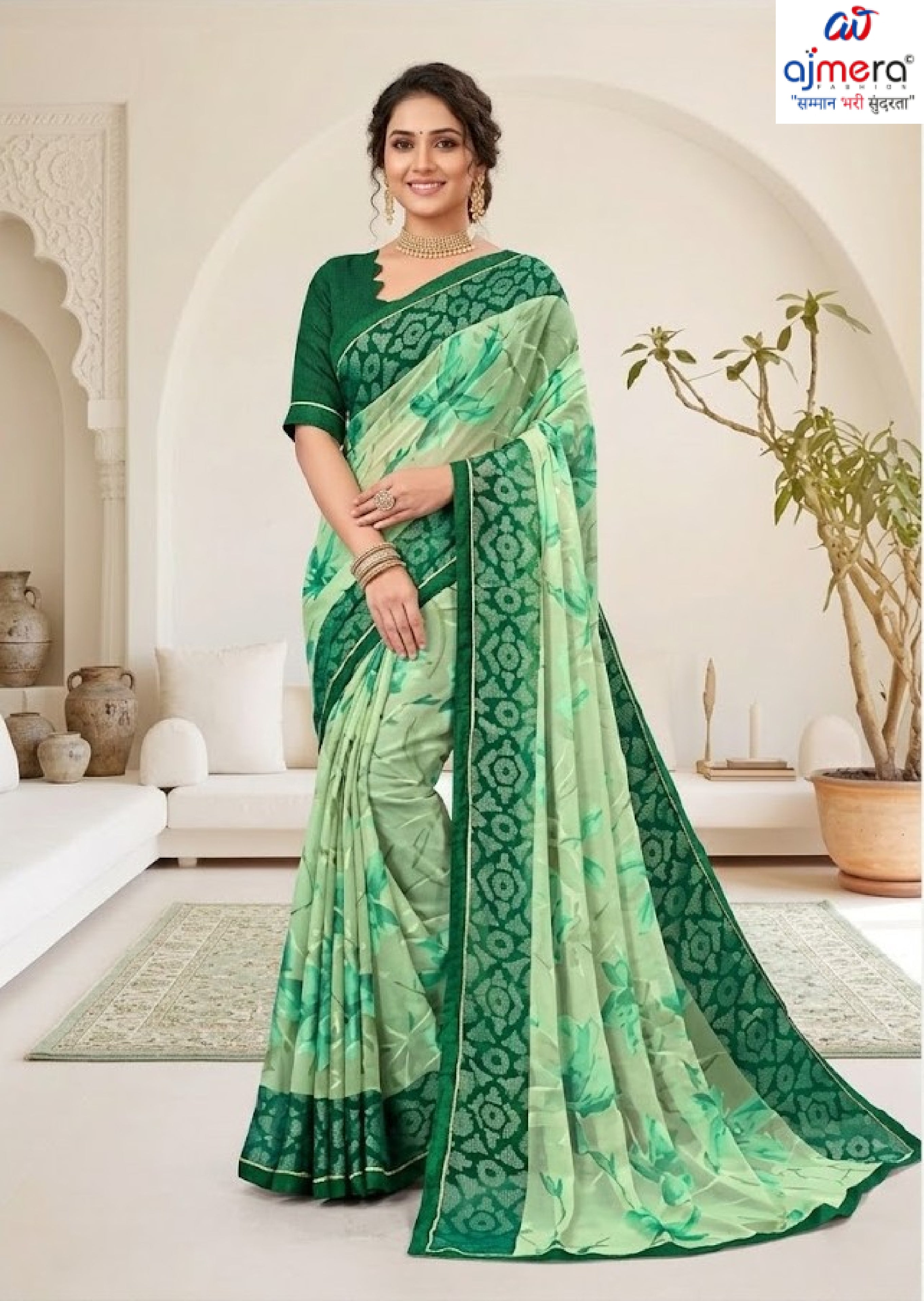 Stylish Printed Saree with Blouse Piece for Traditional Celebrations | RDD-SAPPHIRE VOL-2