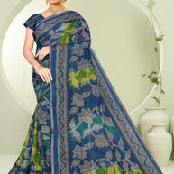 Exclusive Printed Saree with Blouse Piece for Elegant Ethnic Look  | SNR-JIVANIYA