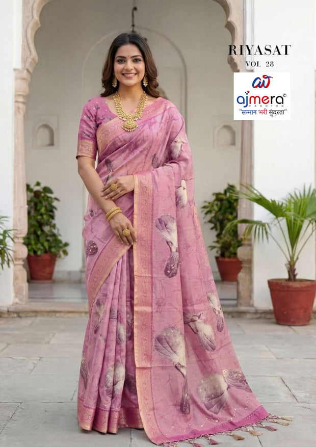 Stylish Printed Saree with Blouse Piece for Traditional Celebrations | RMF-RIYASAT VOL-28