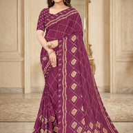 Exclusive Printed Saree with Blouse Piece for Elegant Ethnic Look | GLC-ITALIAN CRAPE