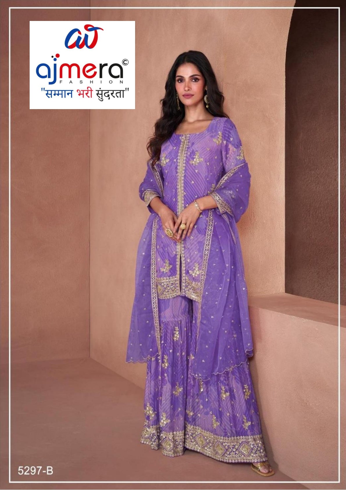 Elegant Chinon Ready-to-Wear Stitched Suit | FID-5297