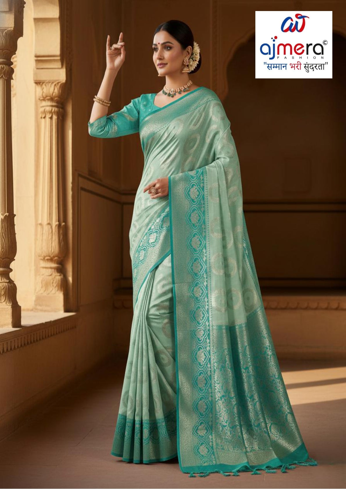 Fine Rapier Silk Matching Saree With Blouse Piece | RKI-331