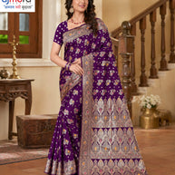 Luxury Jacquard Silk Saree with Blouse Piece for Wedding & Party Wear | TUL-CLEAR SILK VOL-23