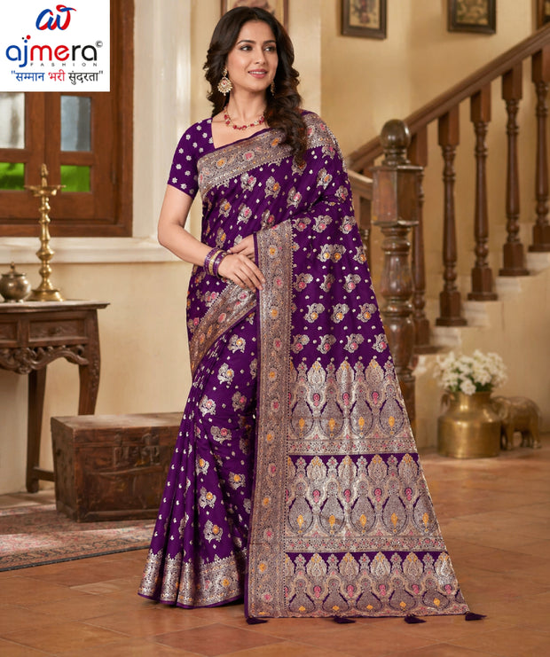 Luxury Jacquard Silk Saree with Blouse Piece for Wedding & Party Wear | TUL-CLEAR SILK VOL-23