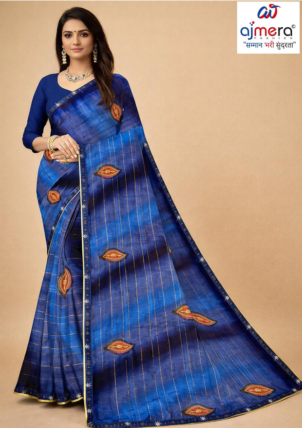 Trendy Printed Saree with Blouse Piece for Women’s Ethnic Wardrobe  | CAS-KHUSHBOO