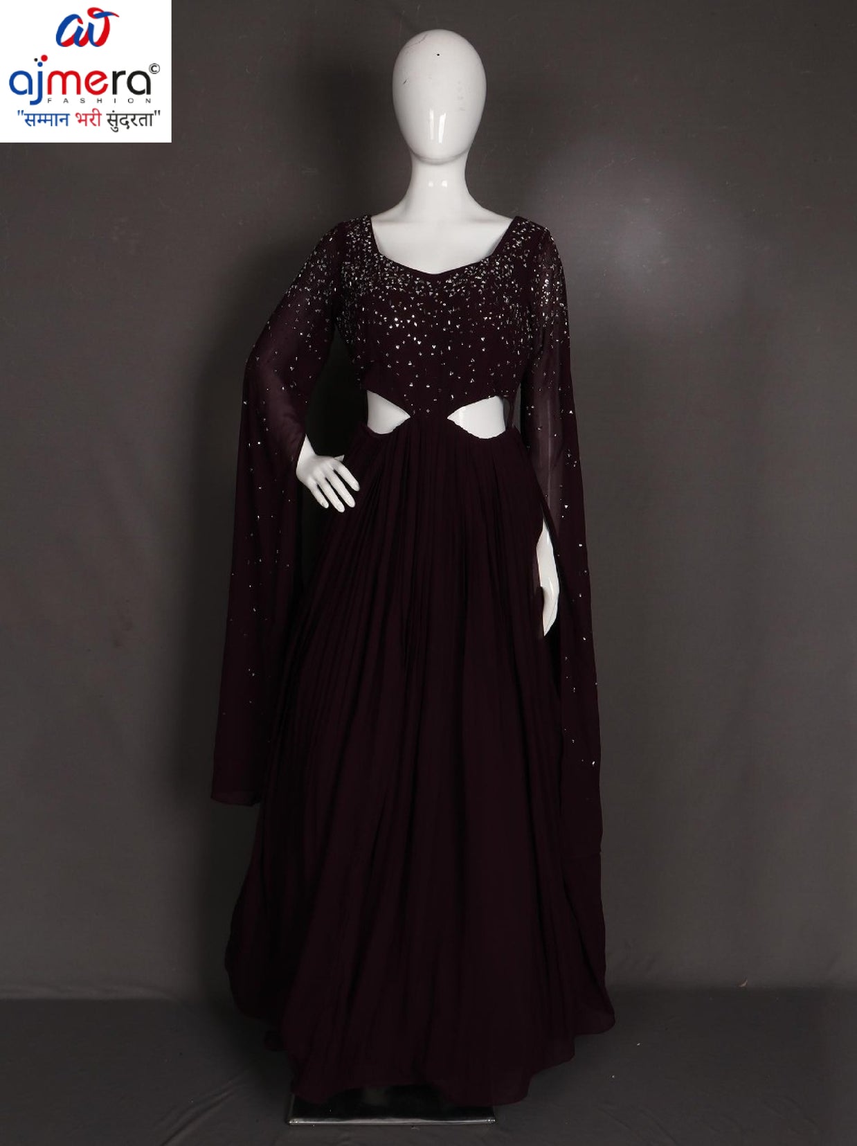Designer Georgette Gown for Women | CRY-IR143