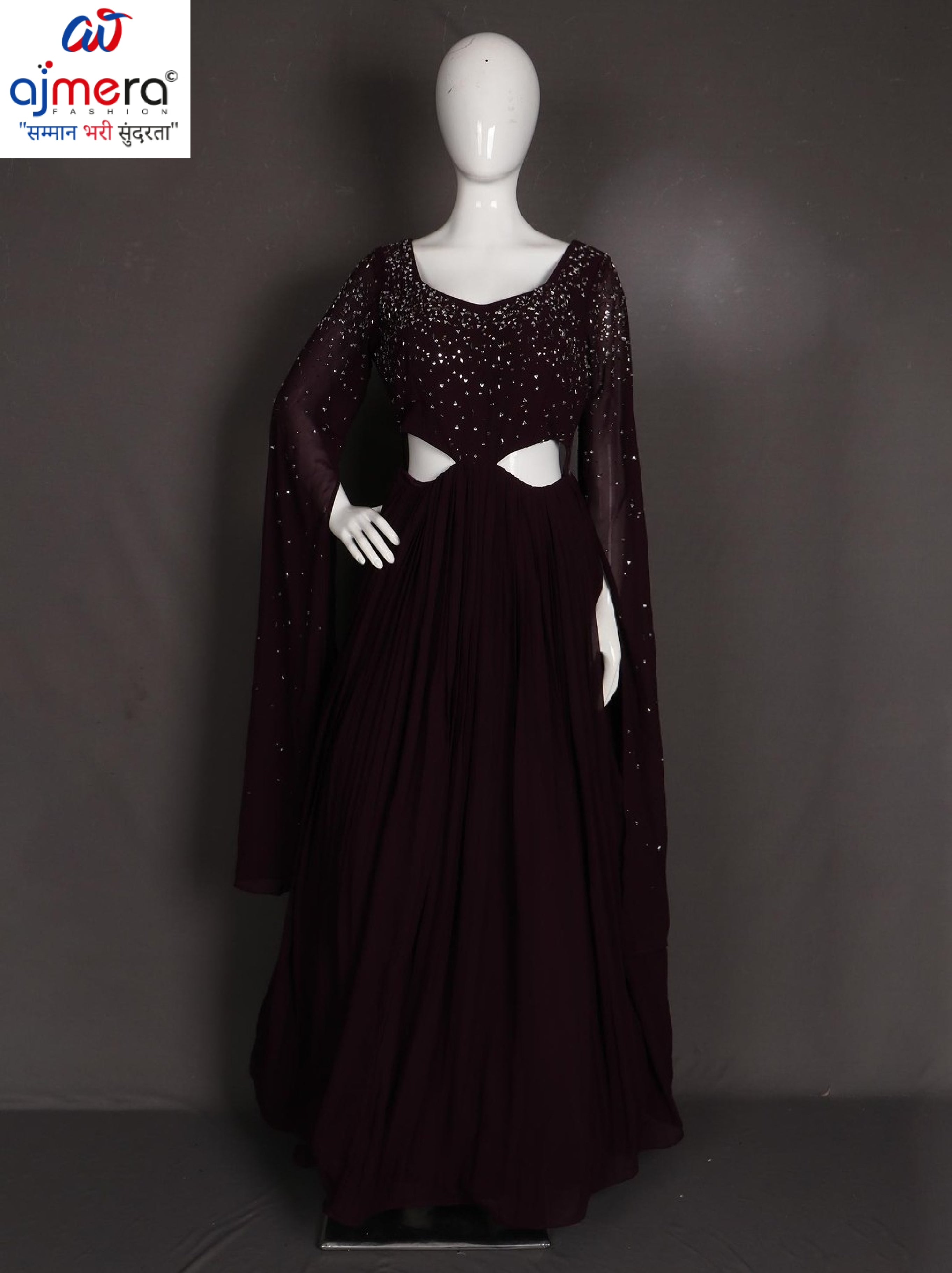 Designer Georgette Gown for Women | CRY-IR143