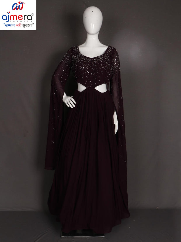 Designer Georgette Gown for Women | CRY-IR143