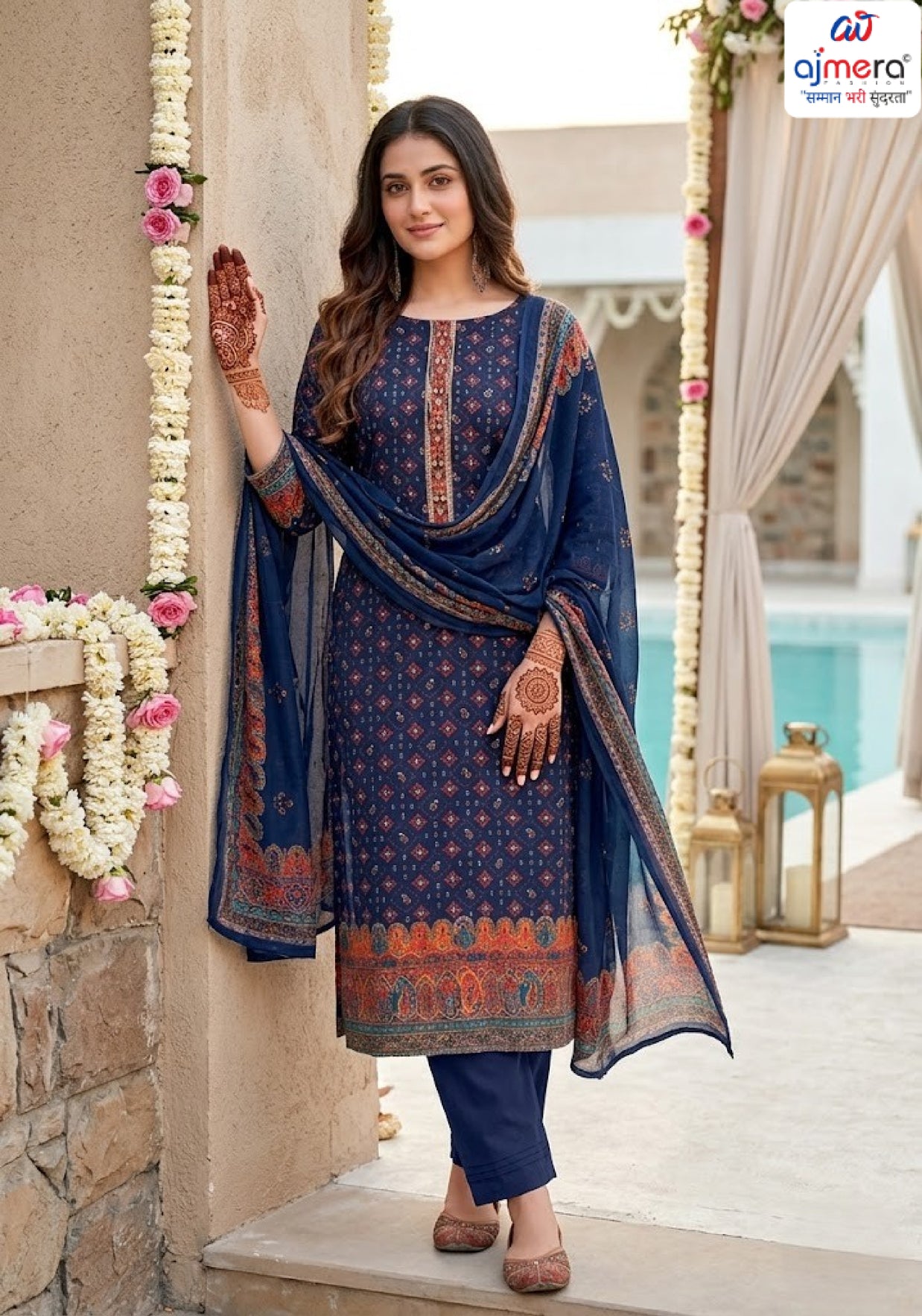 Premium Viscose Unstitched Suit Set | VAS-DESERT