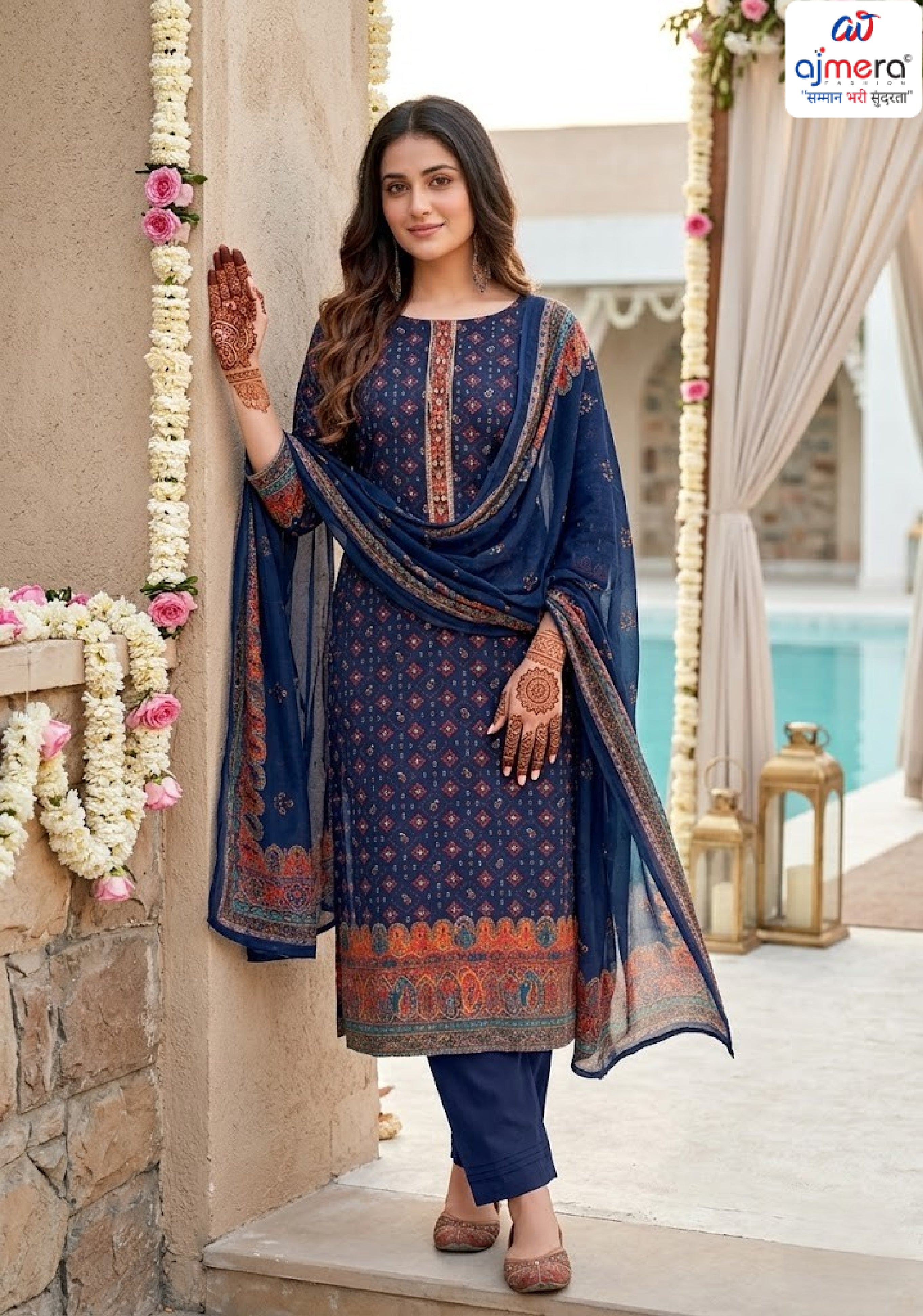 Premium Viscose Unstitched Suit Set | VAS-DESERT