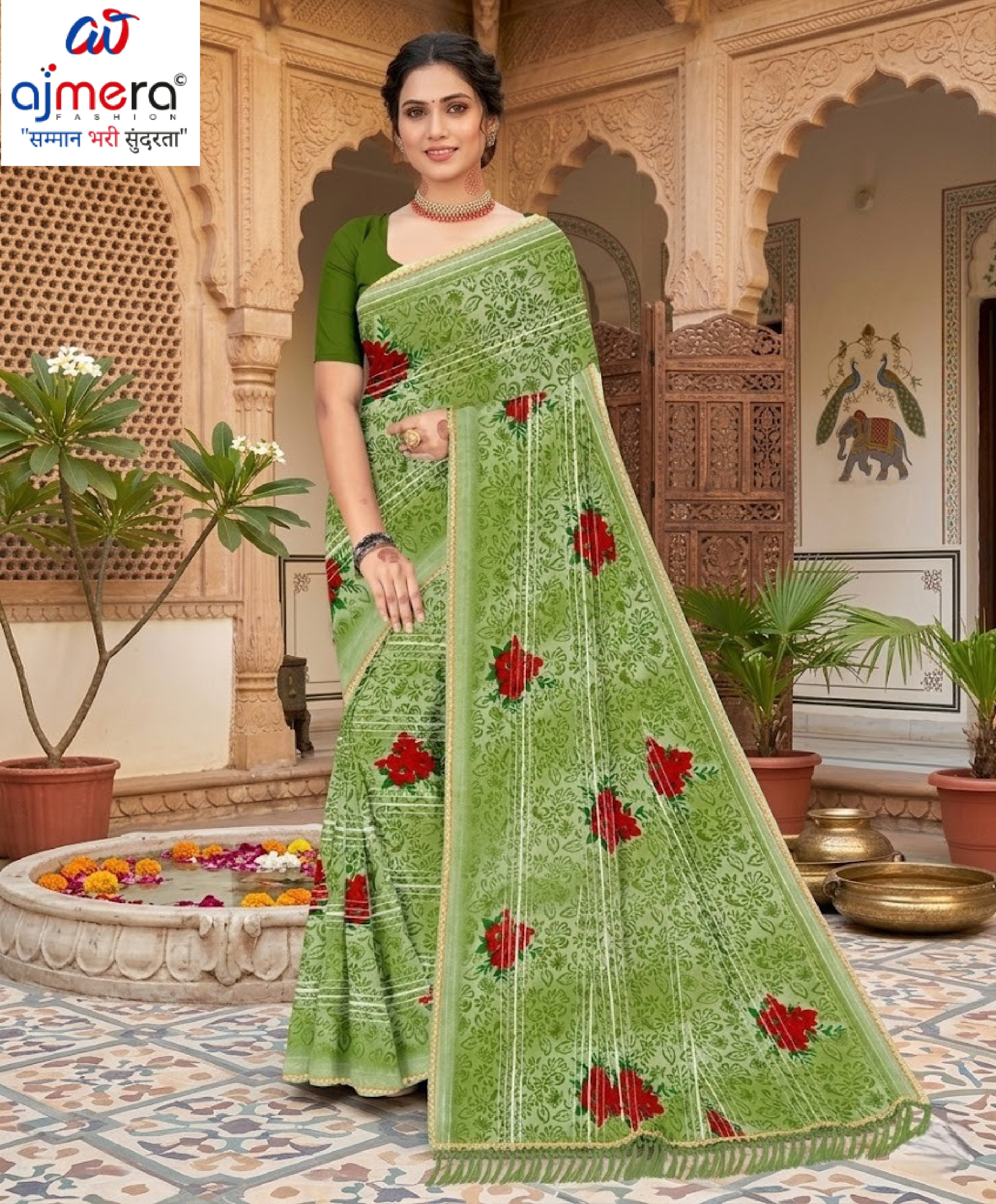 Stylish Printed Saree with Blouse Piece for Traditional Celebrations  | GPT-BIJLI-2