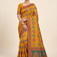 Luxury Weave Jacquard Silk Saree With Blouse Piece | WSO-LUXE