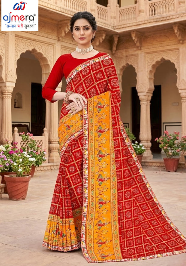 Georgette Print Loose Saree with Blouse for Premium Ethnic and Traditional Wear | TD-MITHASH