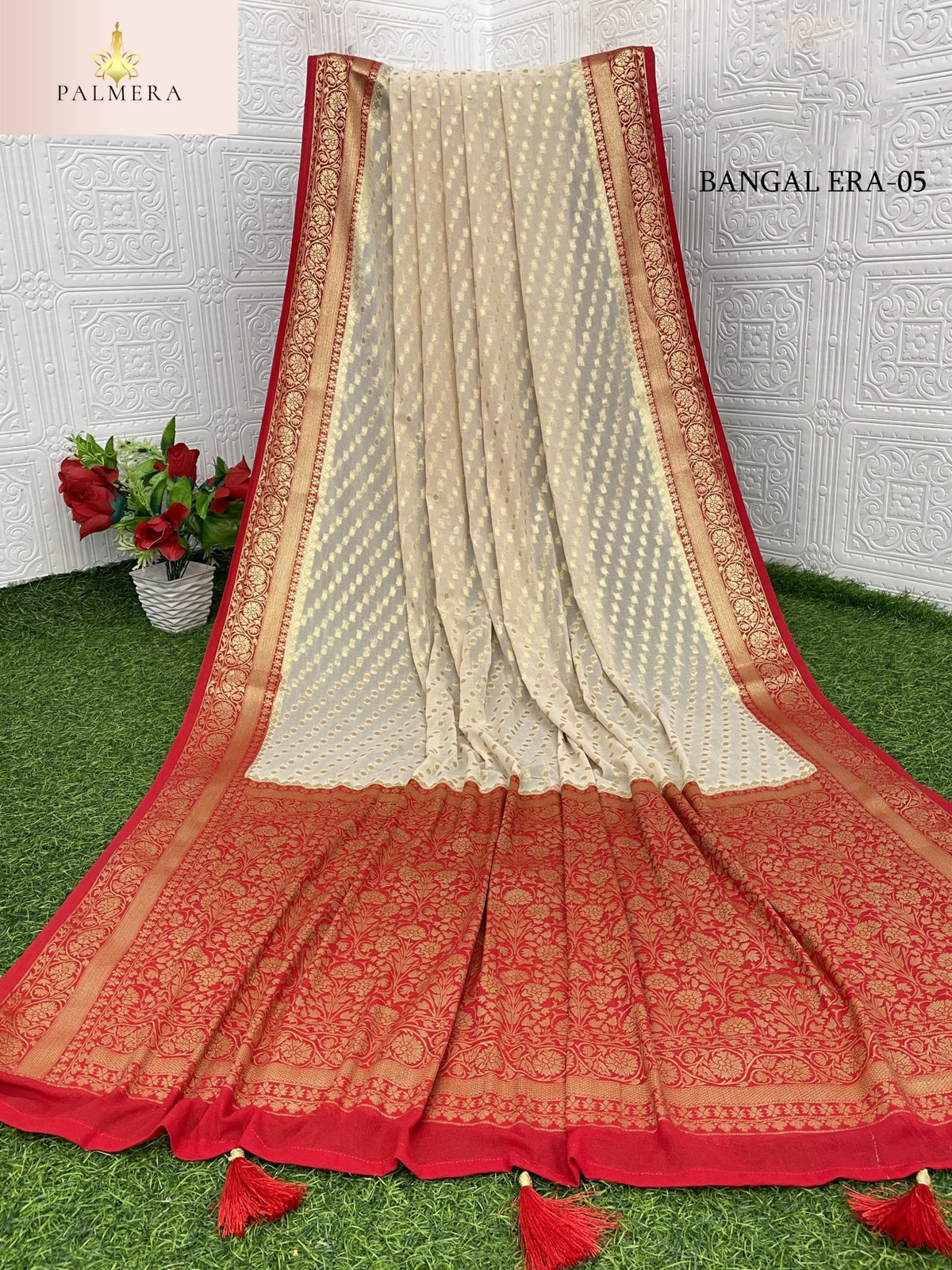 Bangal Era Nylon Saree with Blouse for Premium Ethnic and Designer Wear | ALL-BANGAL ERA-05