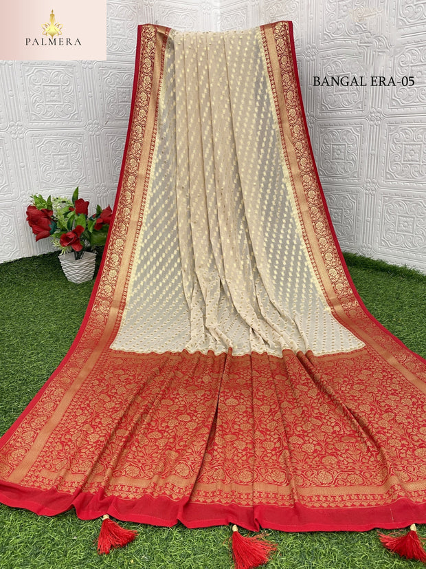 Bangal Era Nylon Saree with Blouse for Premium Ethnic and Designer Wear | ALL-BANGAL ERA-05