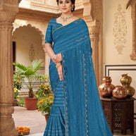 Printed Dyed Matching Saree with Blouse Piece for Premium Ethnic and Traditional Wear | TIK-BELLAVITA