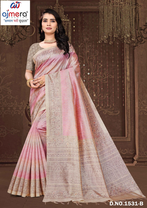 Premium Cotton Saree with Blouse Piece for Premium Ethnic and Traditional Wear | PUT-DILRUBA