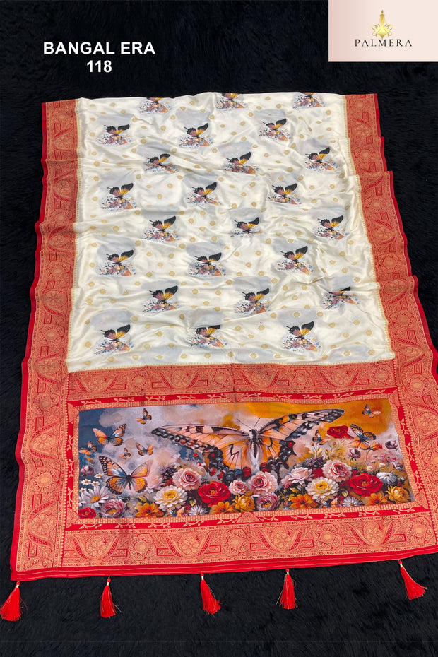 Bangal Era Nylon Saree with Blouse for Premium Ethnic and Designer Wear | ALL-BANGAL ERA-118