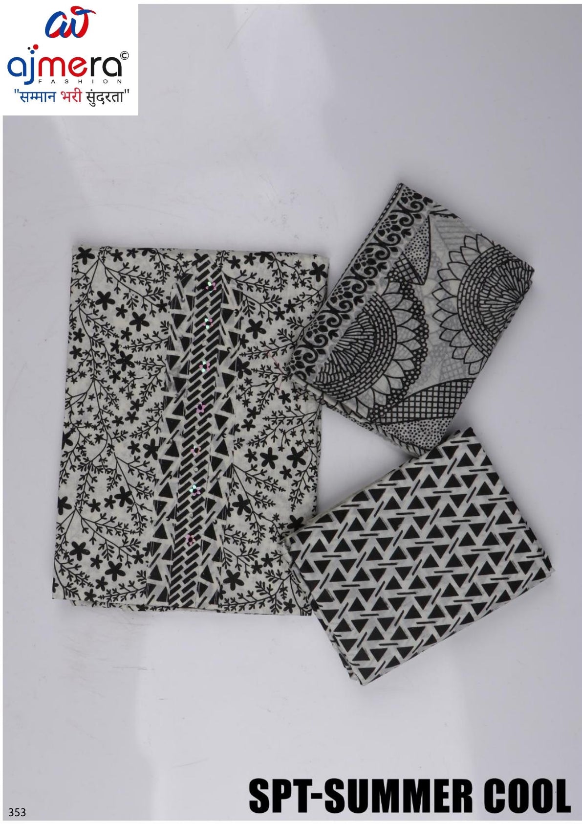 Premium Cotton Unstitched Suit Set | SPT-SUMMER COOL