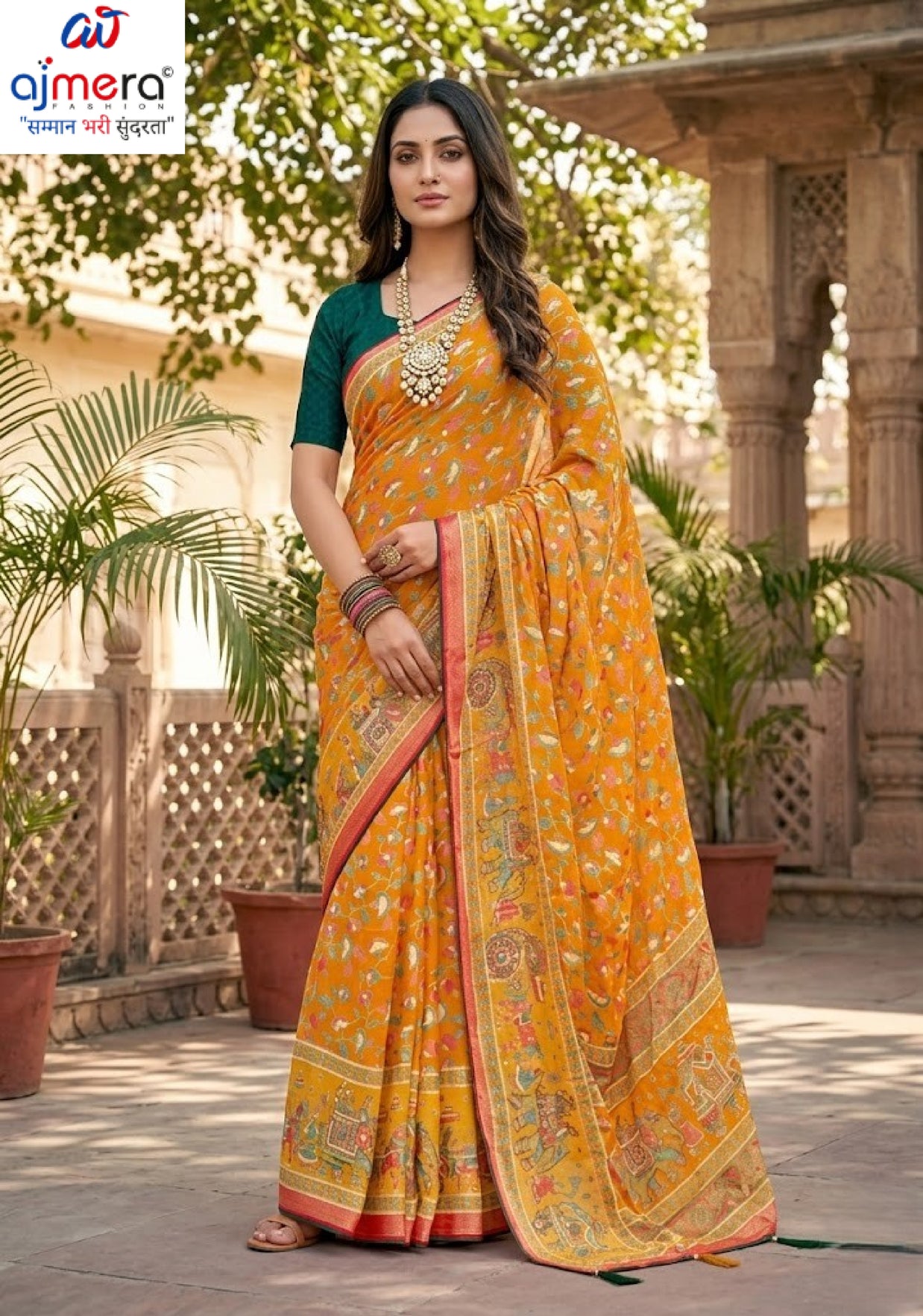 Exclusive Printed Saree with Blouse Piece for Elegant Ethnic Look | VDT-ZOYA BRASSO-32