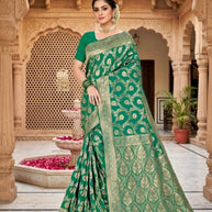 Trendy Jacquard Silk Saree With Blouse Piece | DBU-BANARASI SILK VOL-1