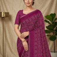 Exclusive Printed Saree with Blouse Piece for Elegant Ethnic Look  | SSR-HOLDEN
