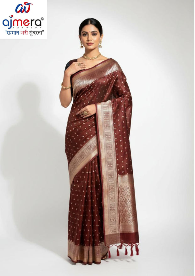 Designer Jacquard Silk Saree with Blouse Piece for Traditional Occasions | WON-SONAKSHI